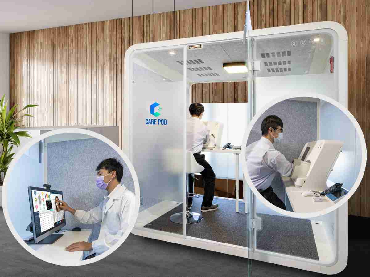 达擎于医疗科技展中展出＂远距诊疗舱＂，，，以因应医疗数字化及社会高龄化趋势下、、、复诊及慢性病患等族群对于远距看诊需求逐渐升高所推出的创新整合方案。。多功能合一、、、高隐私性的远距诊疗舱可根据病患端与医师端的不同需求，，，，提供弹性化及客制化功能，，，，节省医生和病患的精力及时间